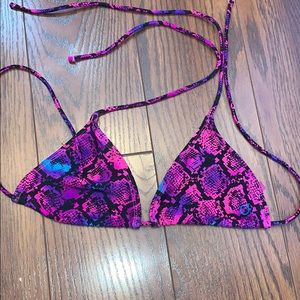 Snakeskin bikini top
